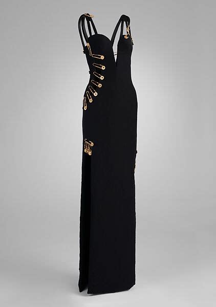 versace black dress with gold buttons|gianni Versace women's dresses.